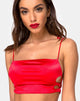 Image de Tisya Crop Top in Satin Red