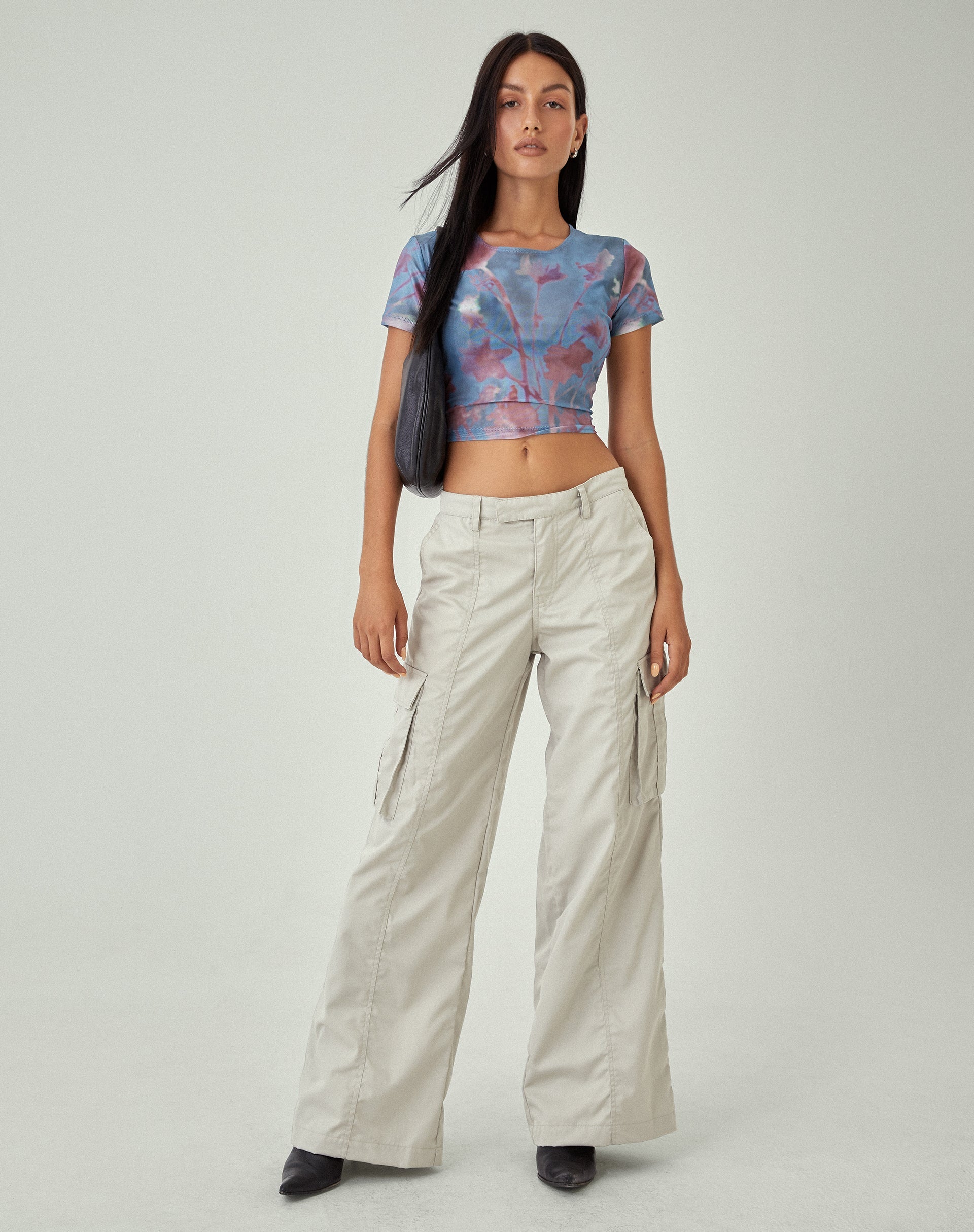 Image de MOTEL X JACQUIE Top imprimé Tonia en Lumen Mesh Blue