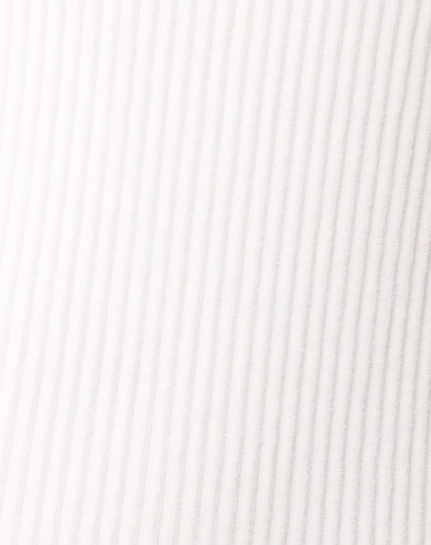 Image of Tor Bodycon Dress in Rib White
