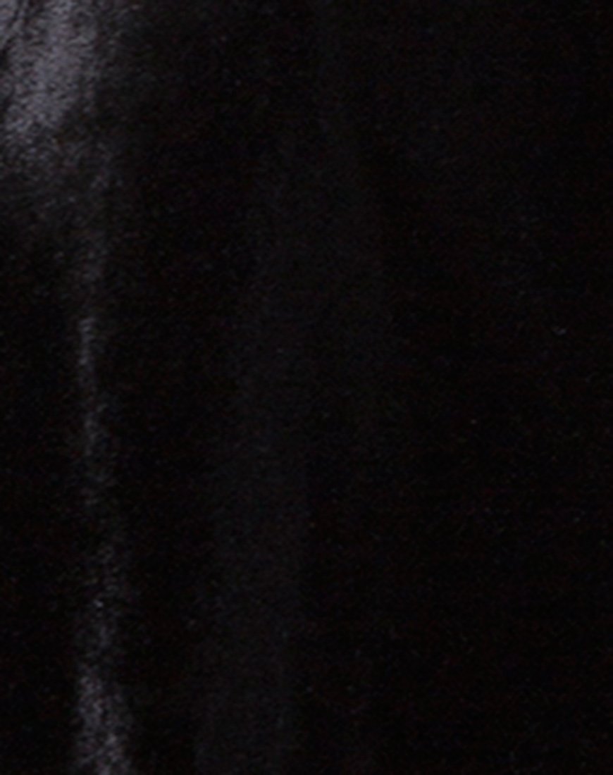 Image de la robe Tori en velours perlé noir