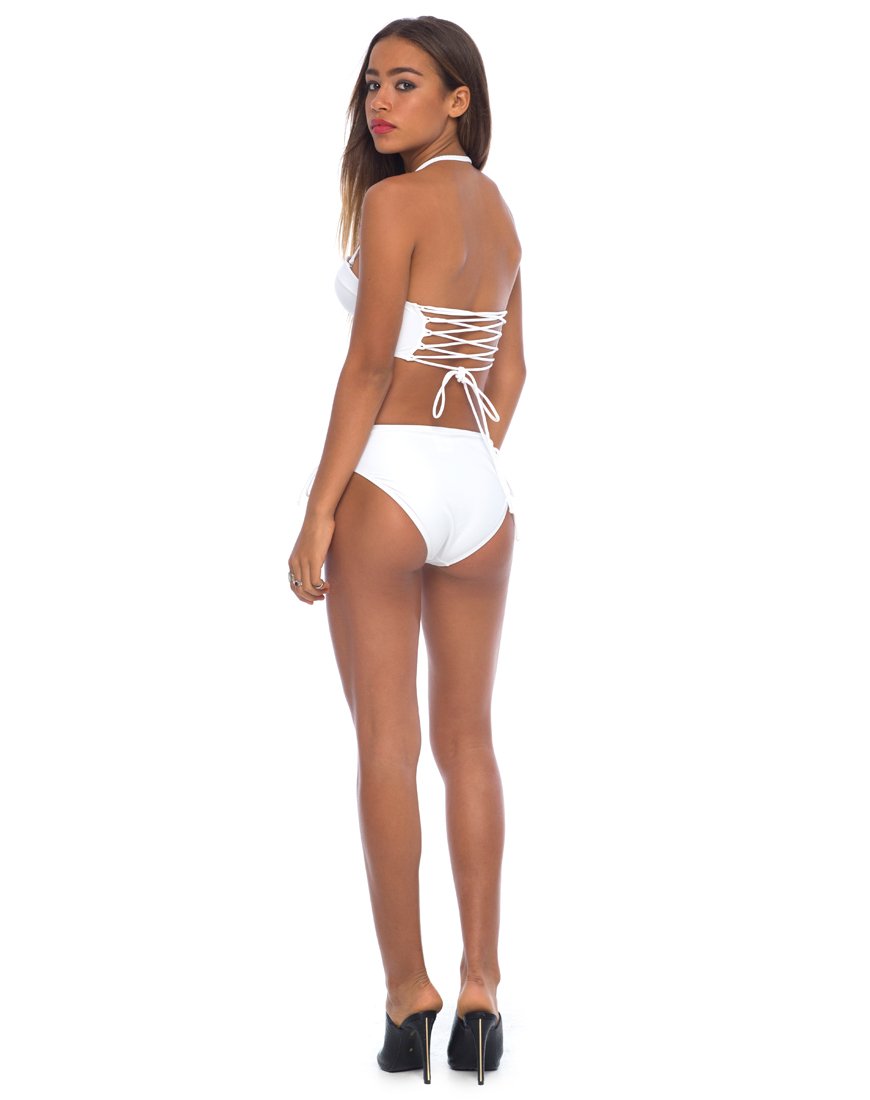 Image de Torte Lace Up Bikini Bottoms in White