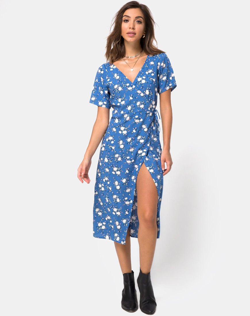 Image de Trasti Midi Dress in Soheila Floral Blue