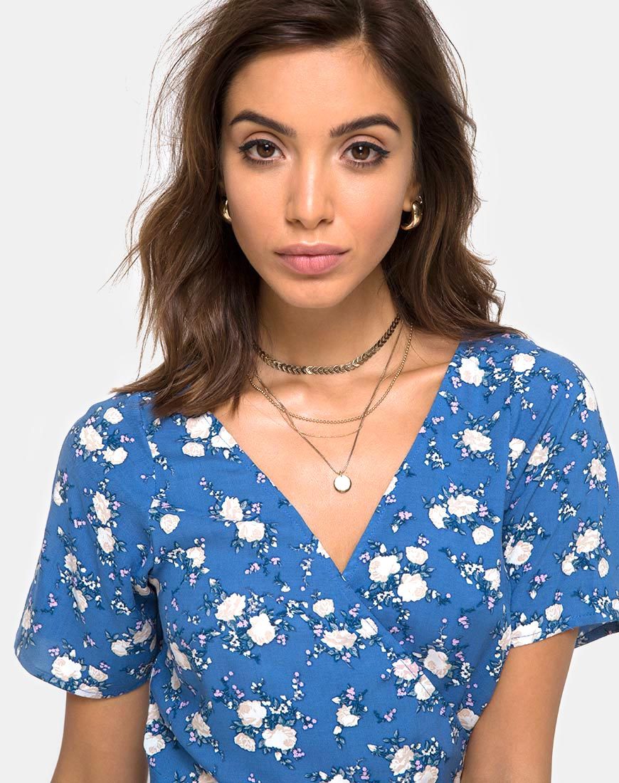 Image de Trasti Midi Dress in Soheila Floral Blue