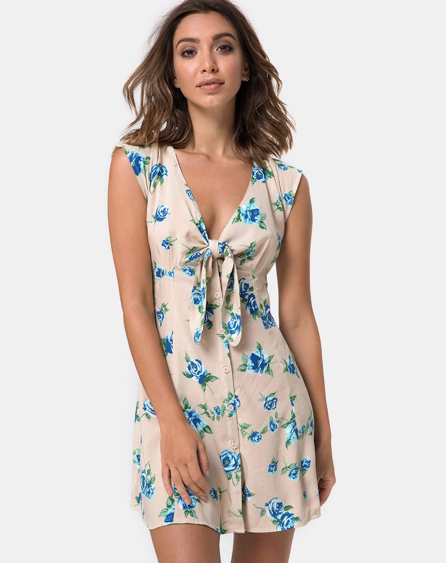 Robe Trisemi, bleu fleur de rose