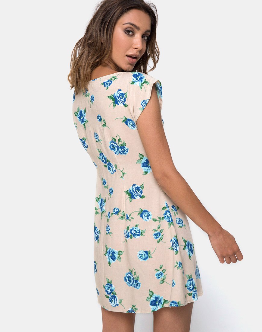 Robe Trisemi, bleu fleur de rose