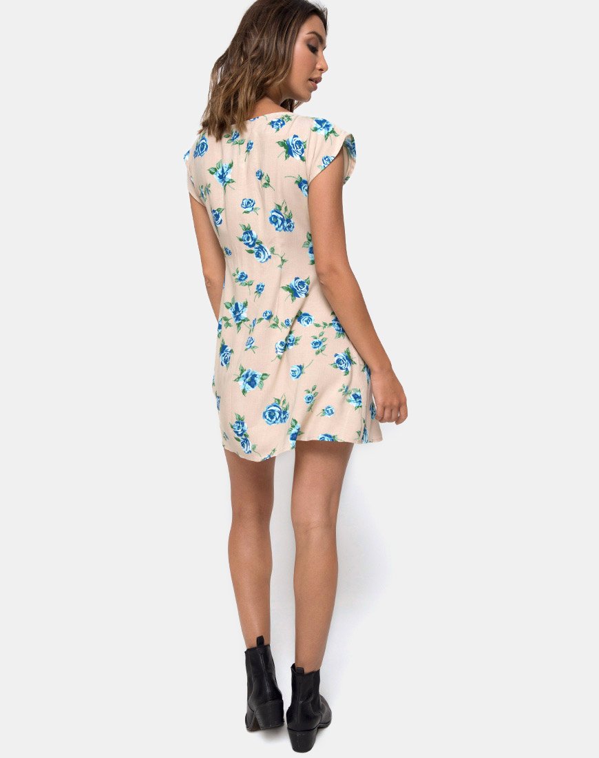 Image de la robe Trisemi en bleu fleur de rose