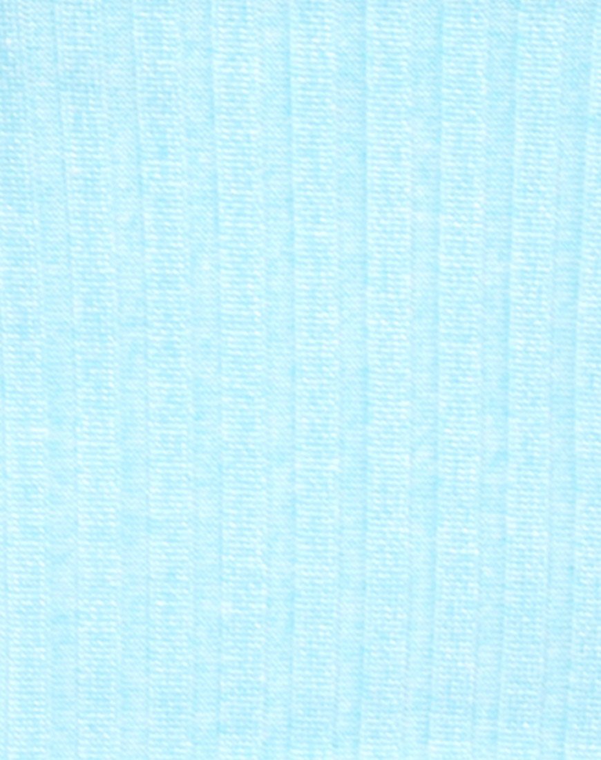 Image of Tube Top in Ribbed Powder Blue