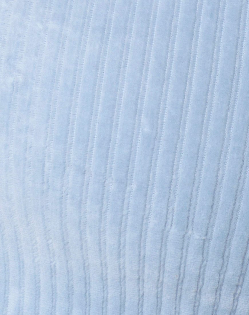 Image of Tube Top in Fluffy Knit Baby Blue