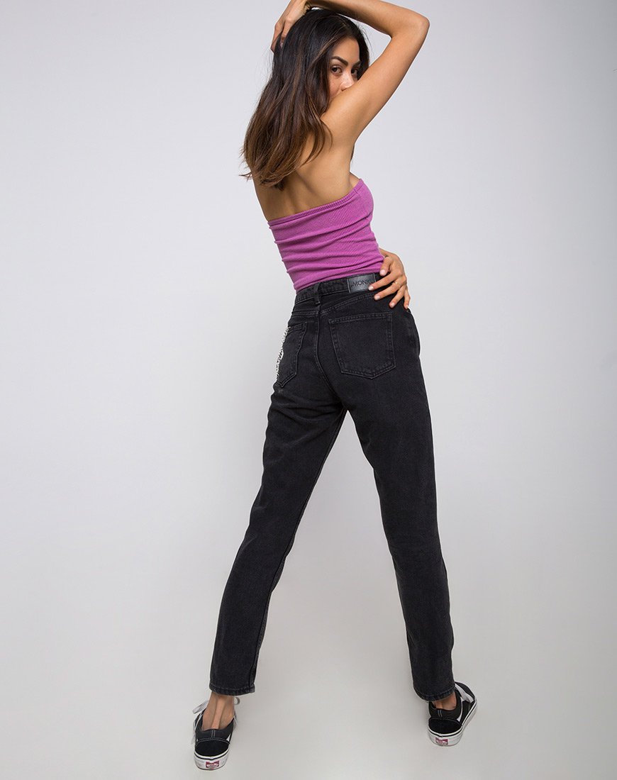 Image of Tube Top in Baby Rib Violet