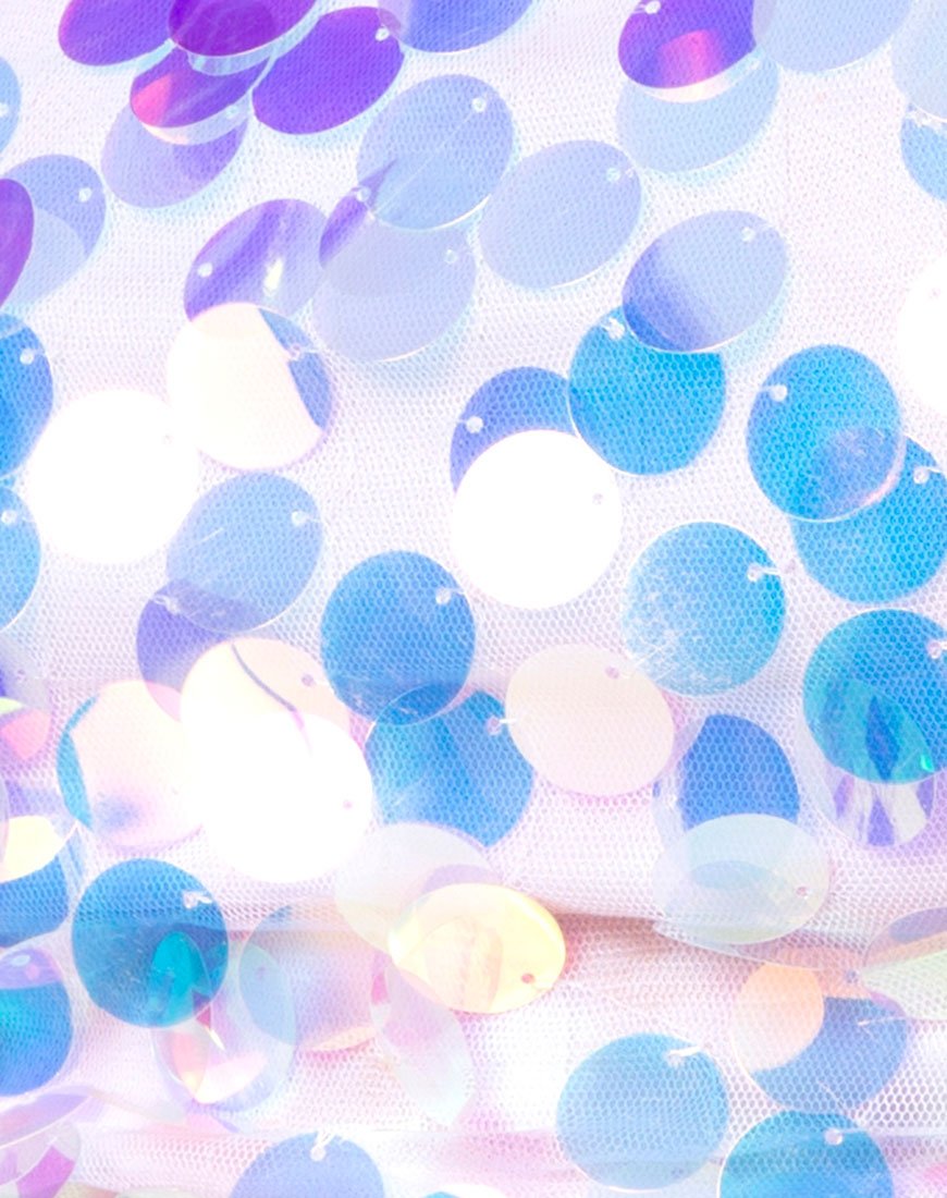 Image of Tube Top In Unicorn Disc Sequin