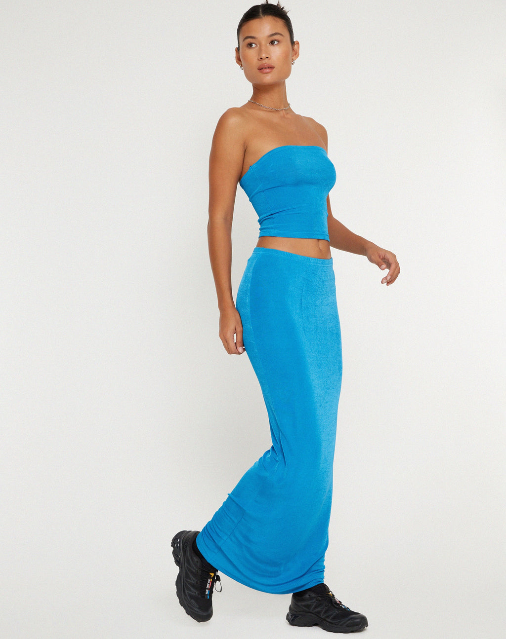 Nouveau Tulus Flood Maxi Skirt in Electric Blue