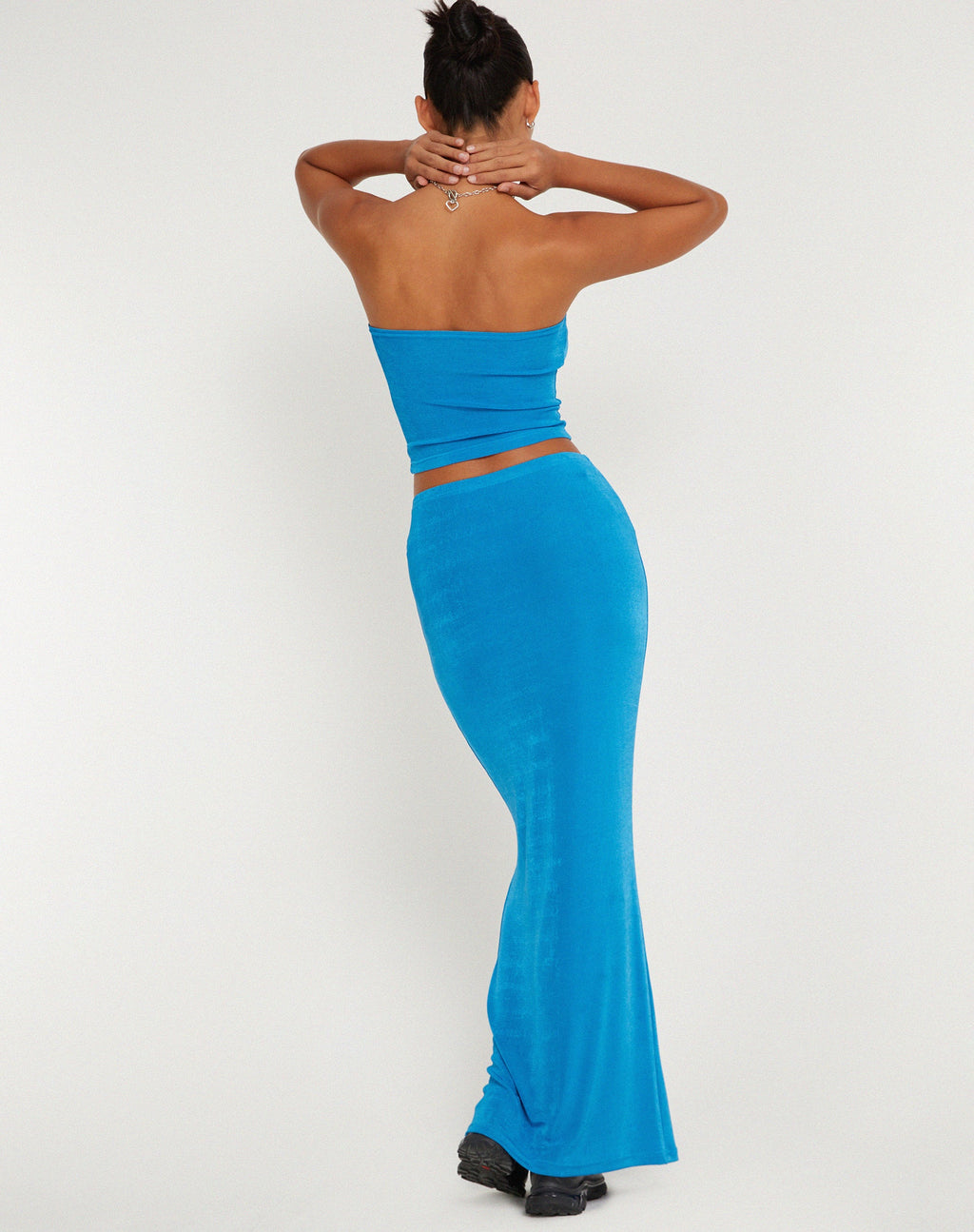 Nouveau Tulus Flood Maxi Skirt in Electric Blue