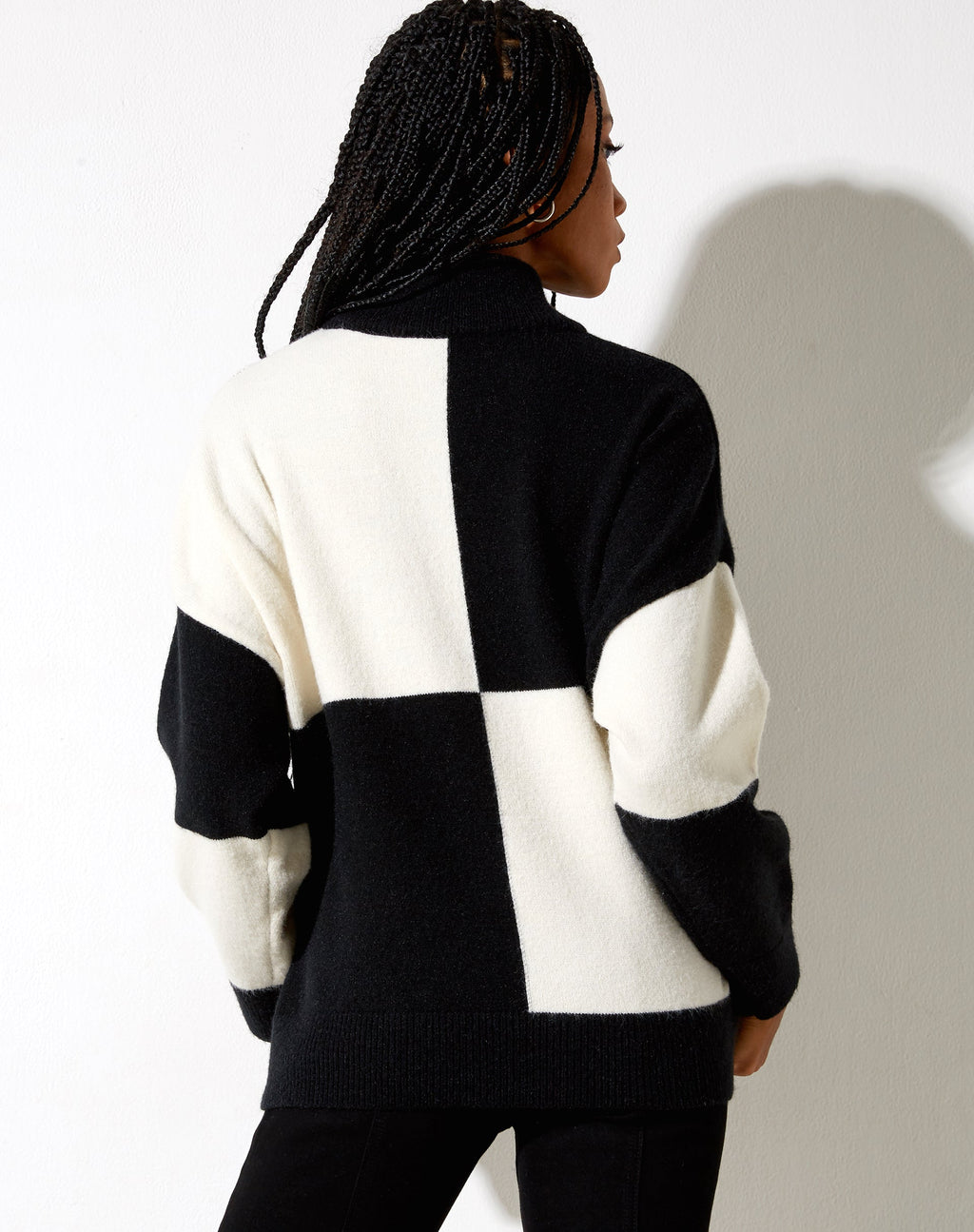 Sweatshirt Tusca en noir et crème
