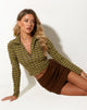 Image du Top Tusha en vert chevron