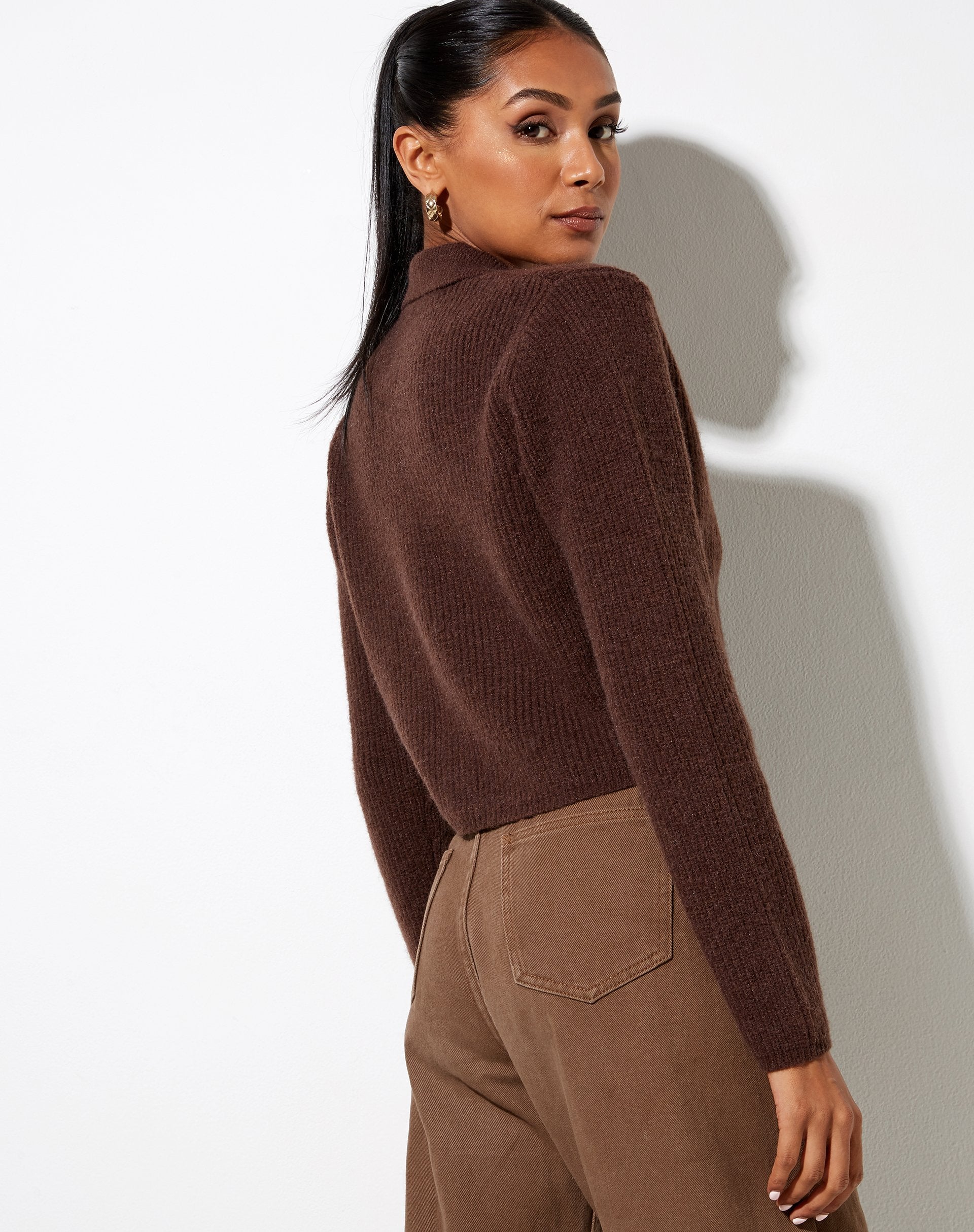 Image de Tuzip Cardi en tricot Choco Brown