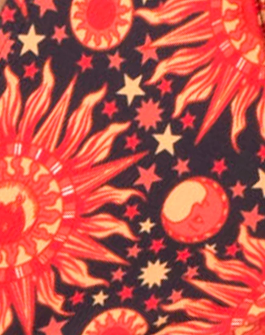 Image of Twist Wrap Bikini Bottoms in Flaming Skies