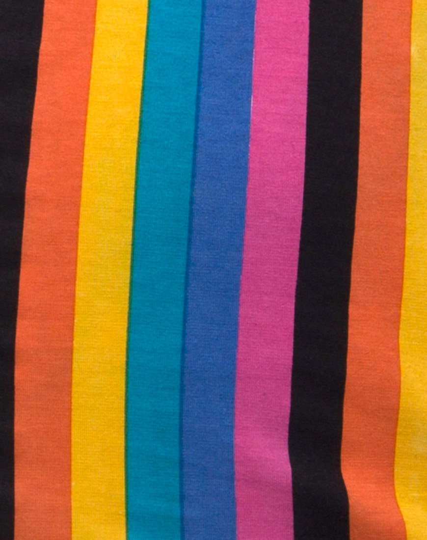 Image of Uniper Bodycon Dress in New Vertical Mixed Stripe