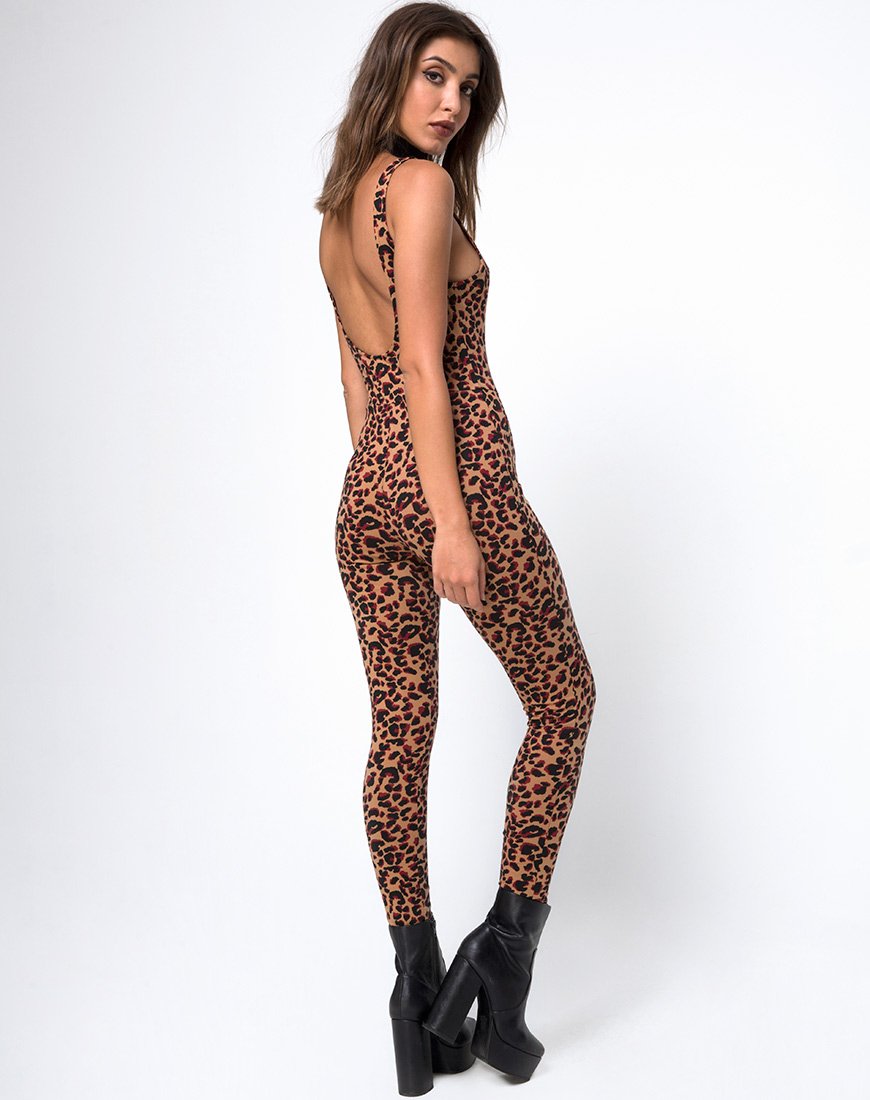 Unitard en léopard de la jungle