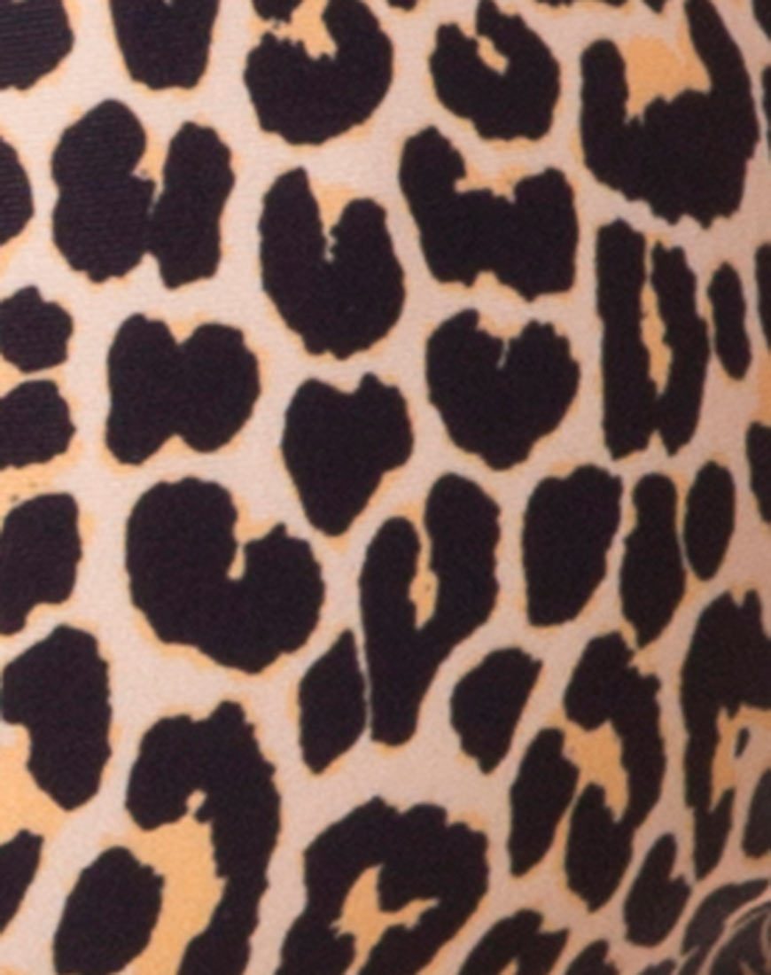 Image de la culotte de bikini Valda en léopard rouge