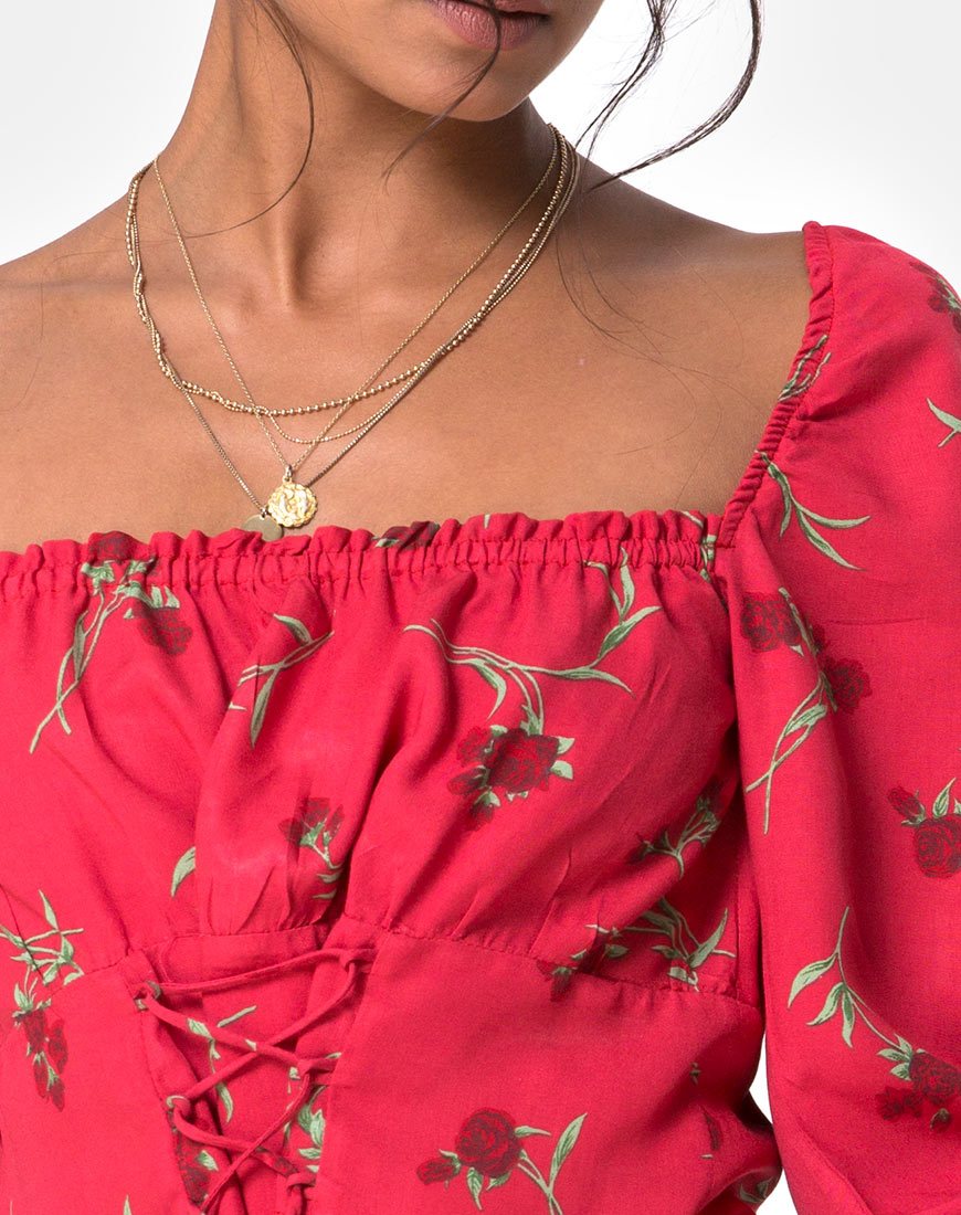 Image de Valena Top en Rouge Rose Pink
