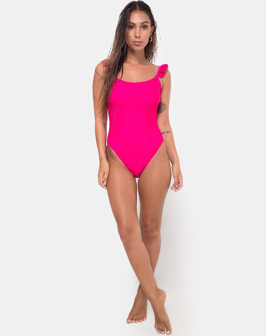 Image de Valentina Maillot de bain en dentelle fuschia Pink
