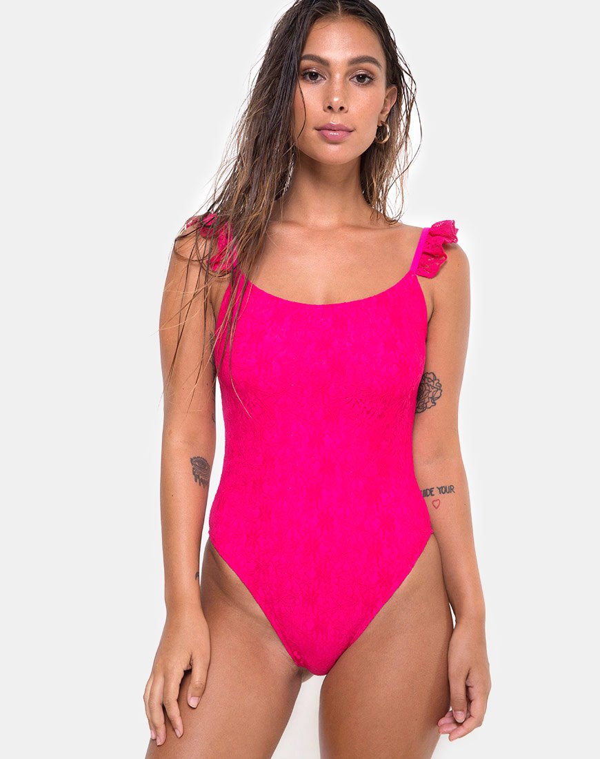 Image de Valentina Maillot de bain en dentelle fuschia Pink