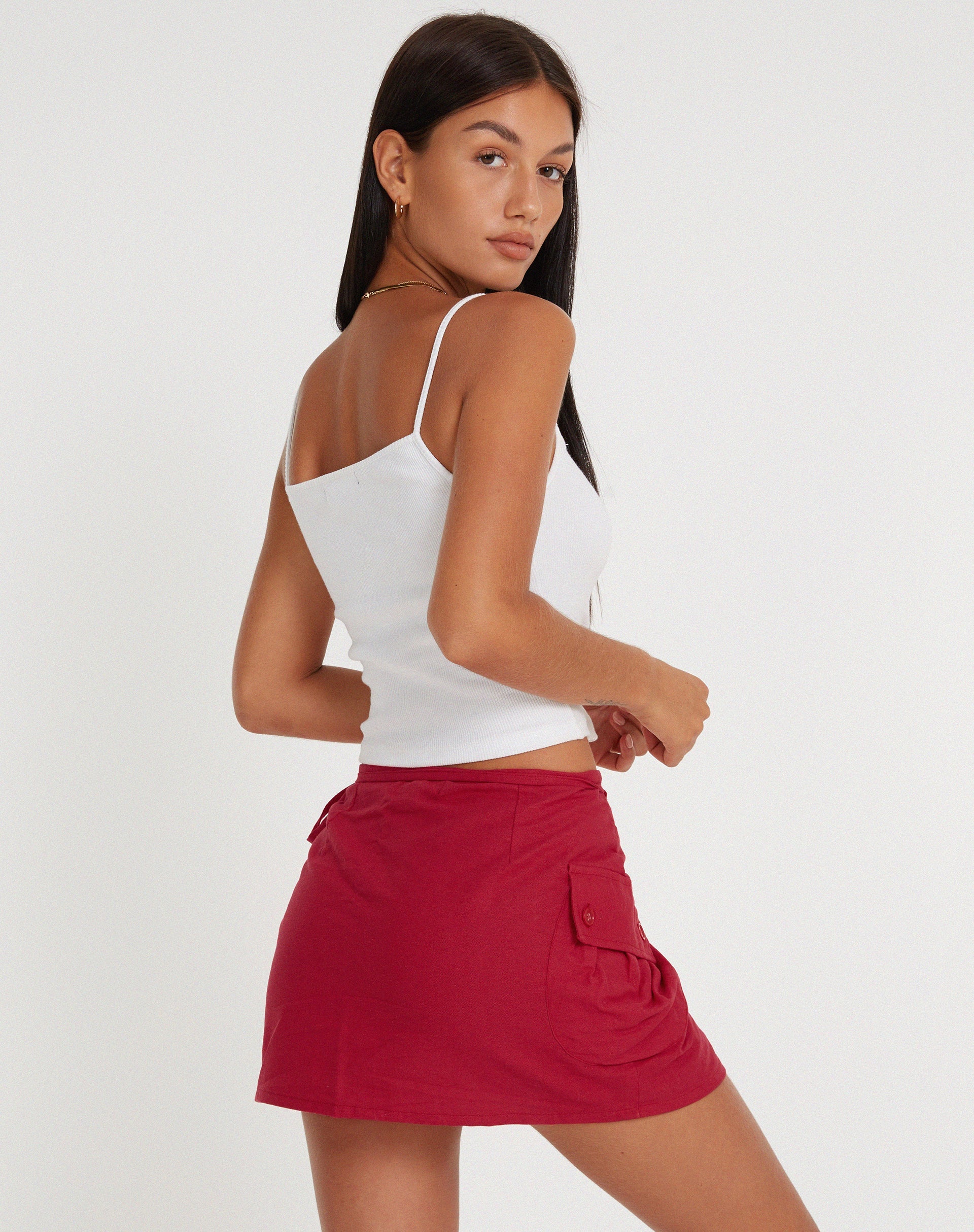 Image de Minijupe Valio, rouge tango