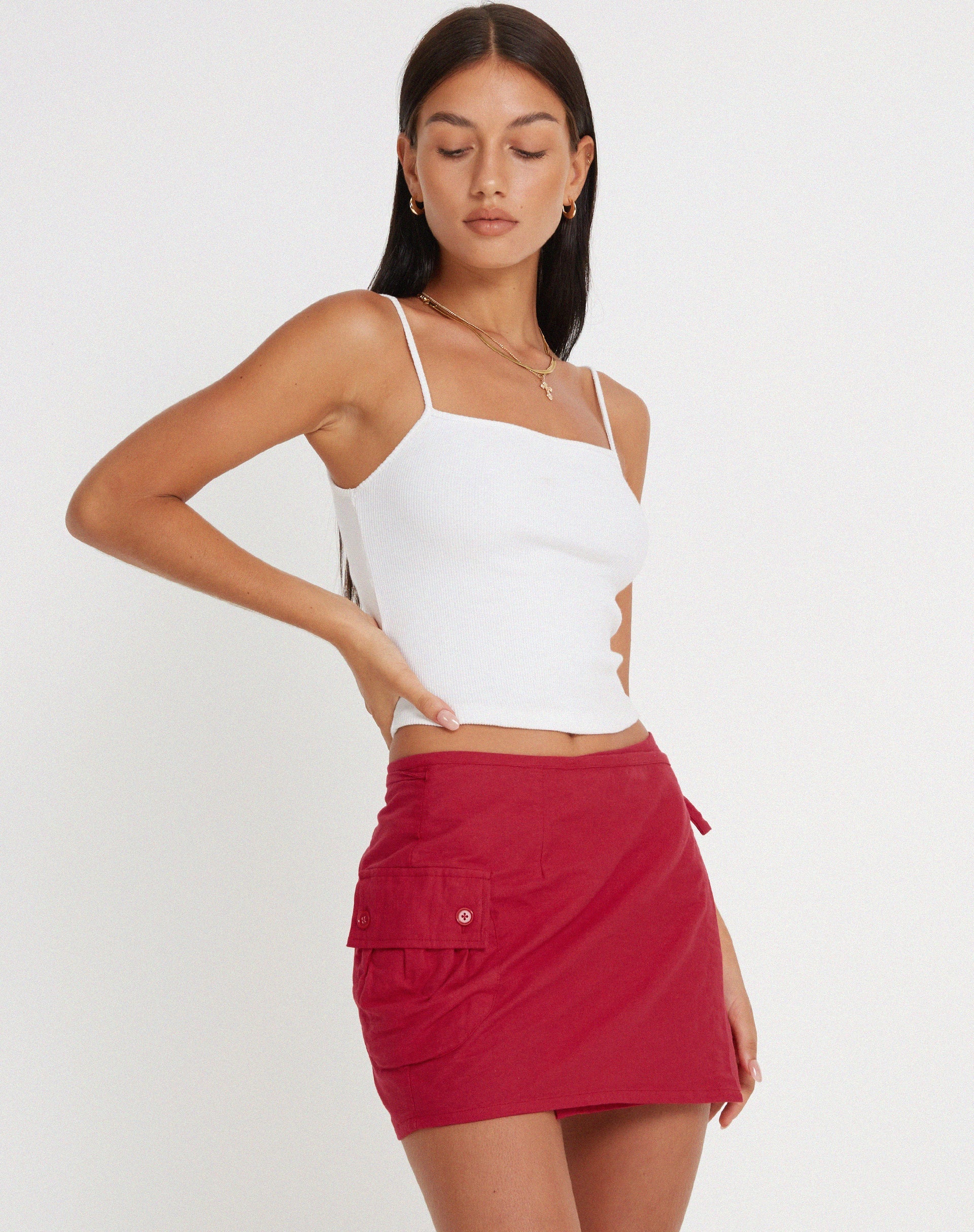 Image de Minijupe Valio, rouge tango