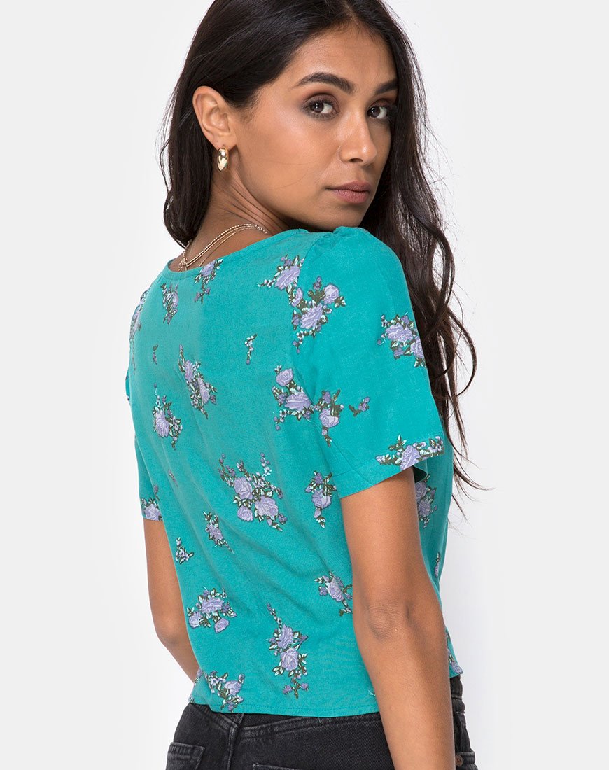 Top Valza en Soi Rose Green