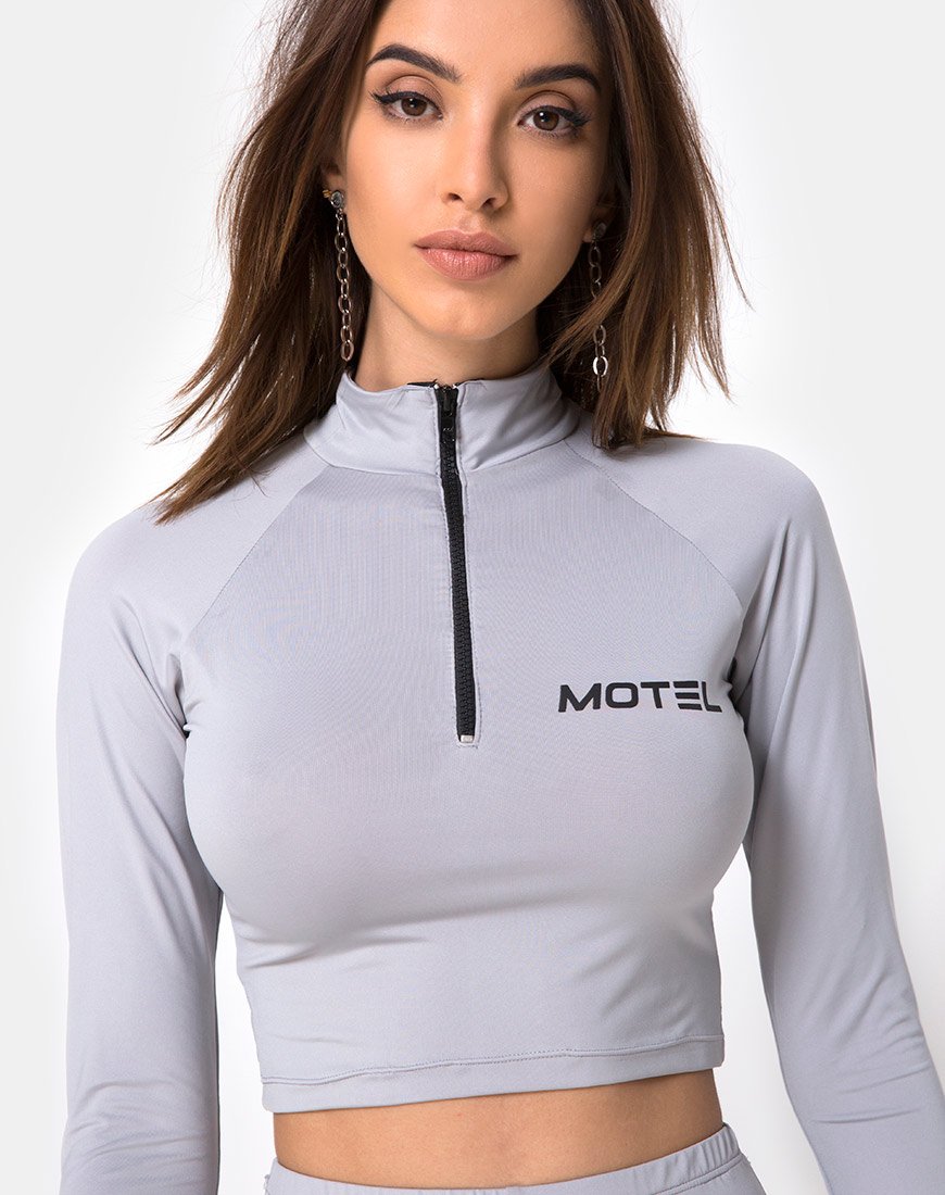 Image de Vanya Crop Top in Grey Motel