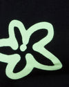  Lycra Noir Spray Flower Green