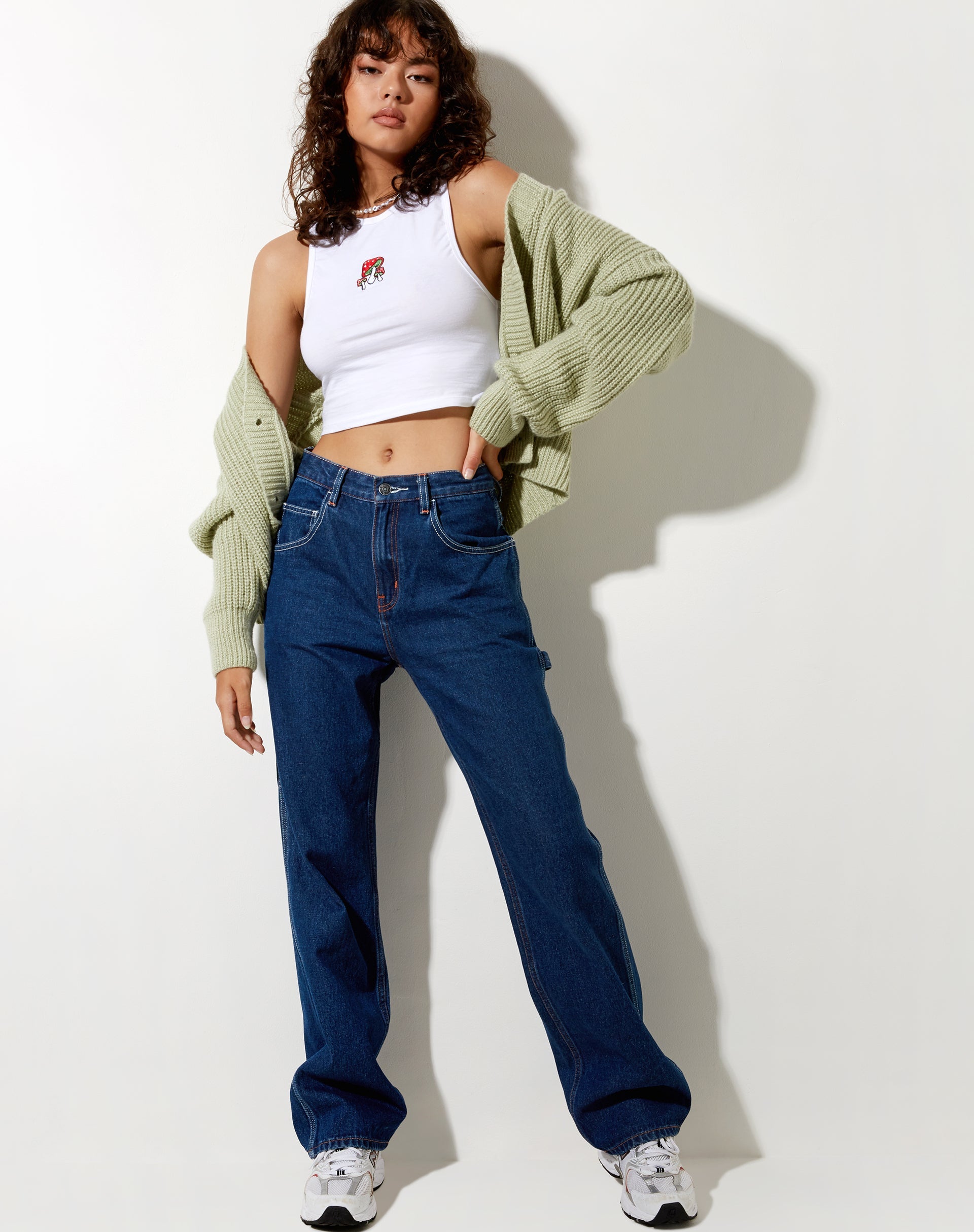 Image de Vasque Vest Top in White Mushroom Embro