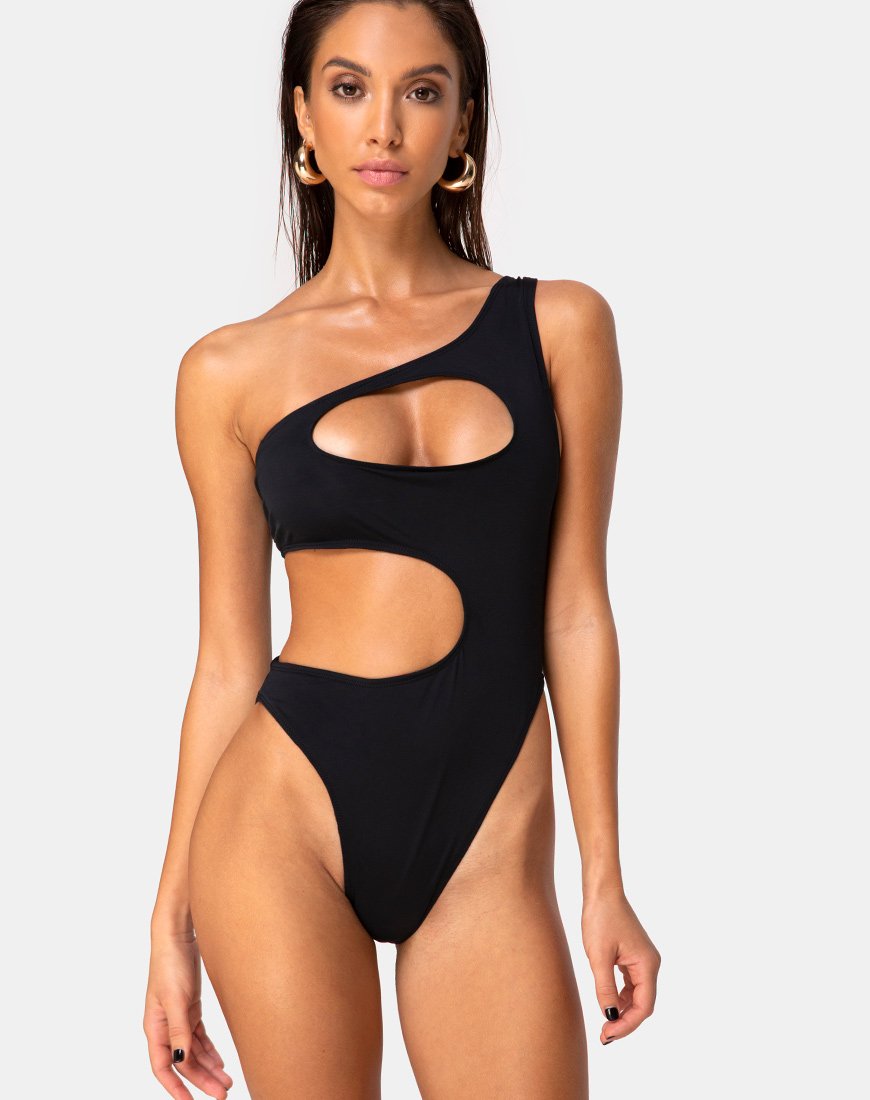Maillot de bain Velora en noir mat