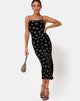 Image de Verdina Robe noire avec papillon pailleté