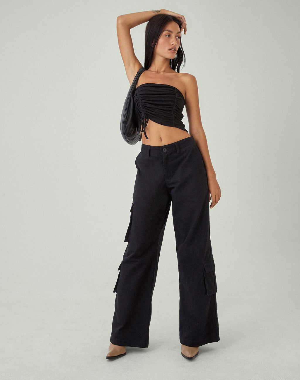 Pantalon large MOTEL X JACQUIE Shan en noir