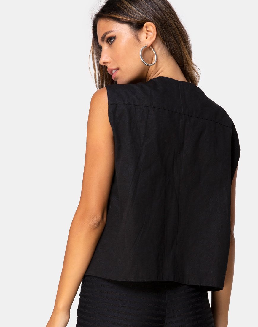 Top de gilet noir