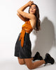 Image de Vhan Crop Top en satin Zebra Golden Coral