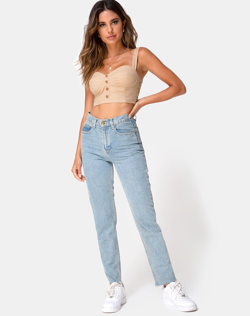 Image de Viben Crop Top in Taupe