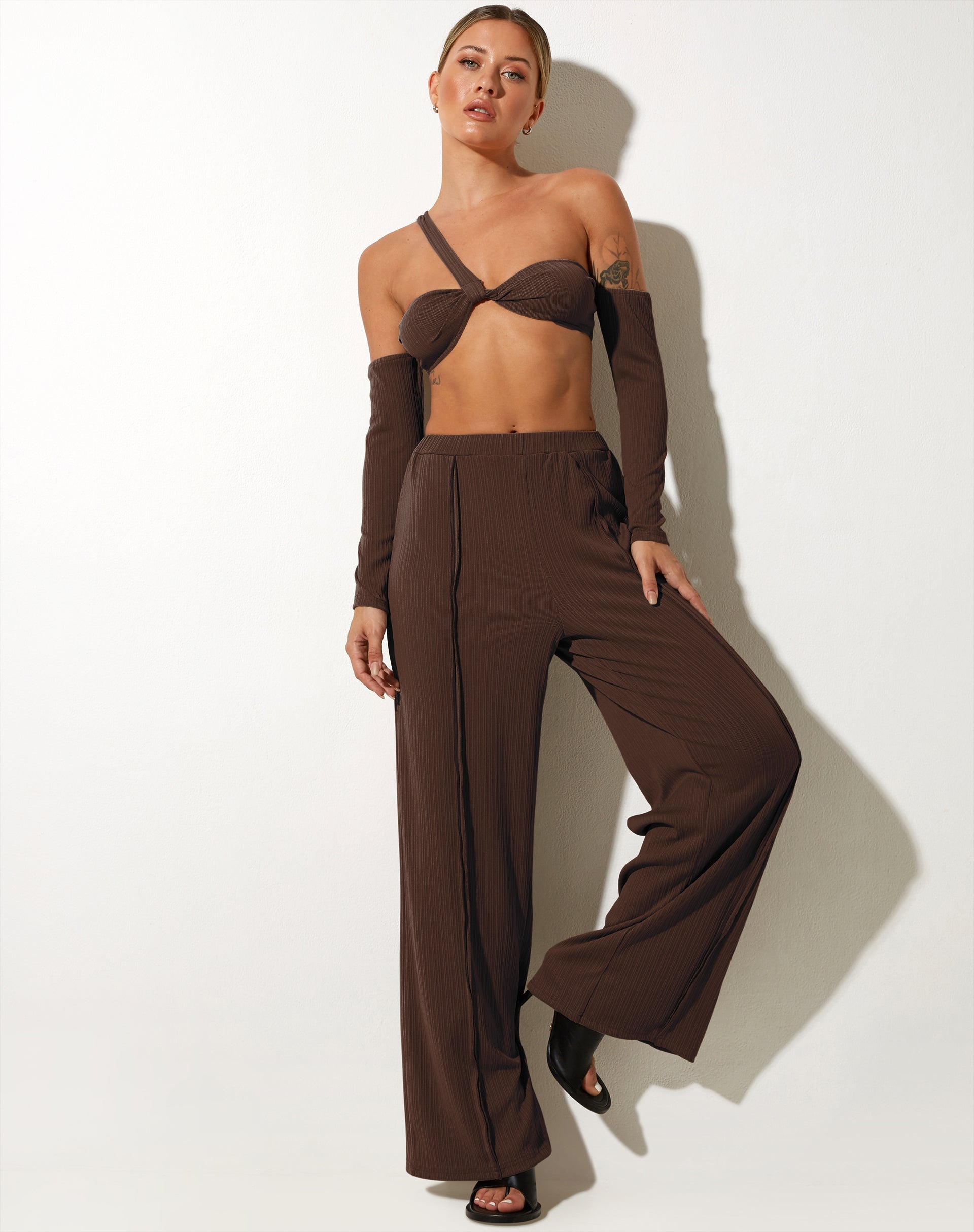 Image de Vijas Bralette Top en chocolat amer