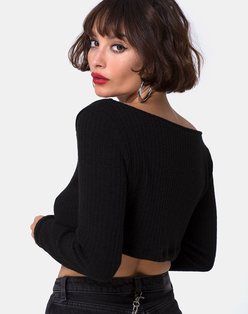 Image de Vile Top in Rib Black