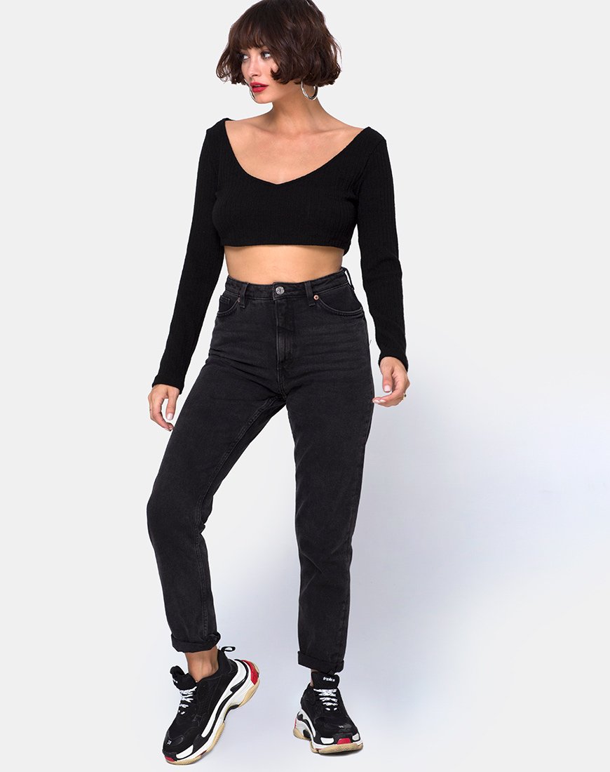 Image de Vile Top in Rib Black