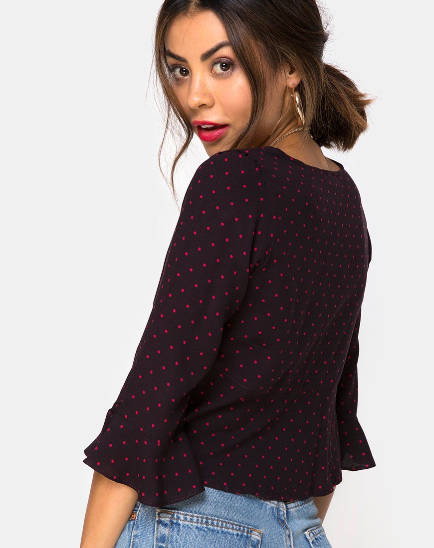 Image de Vinequa Top in Cuban Dot Red