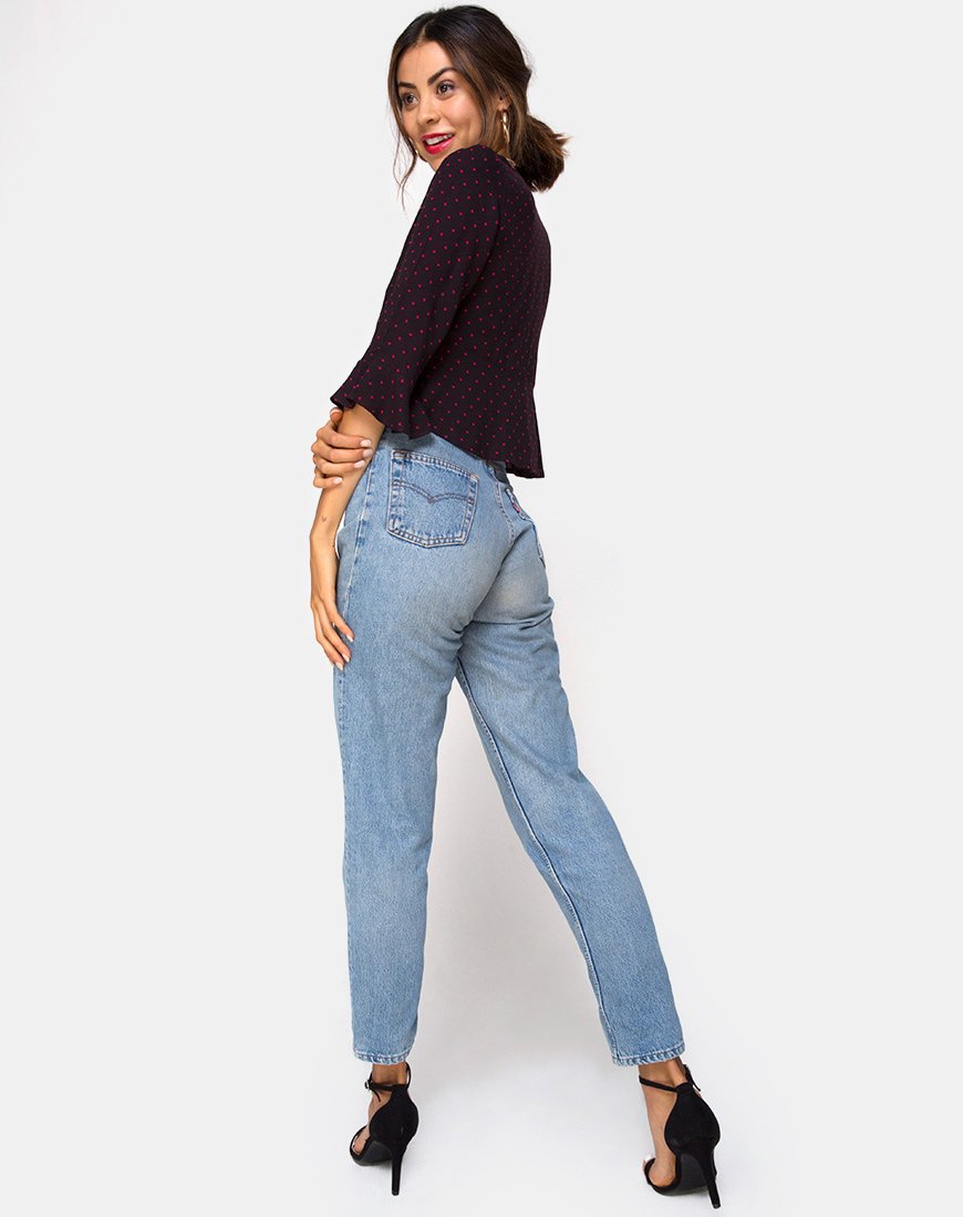 Image de Vinequa Top in Cuban Dot Red