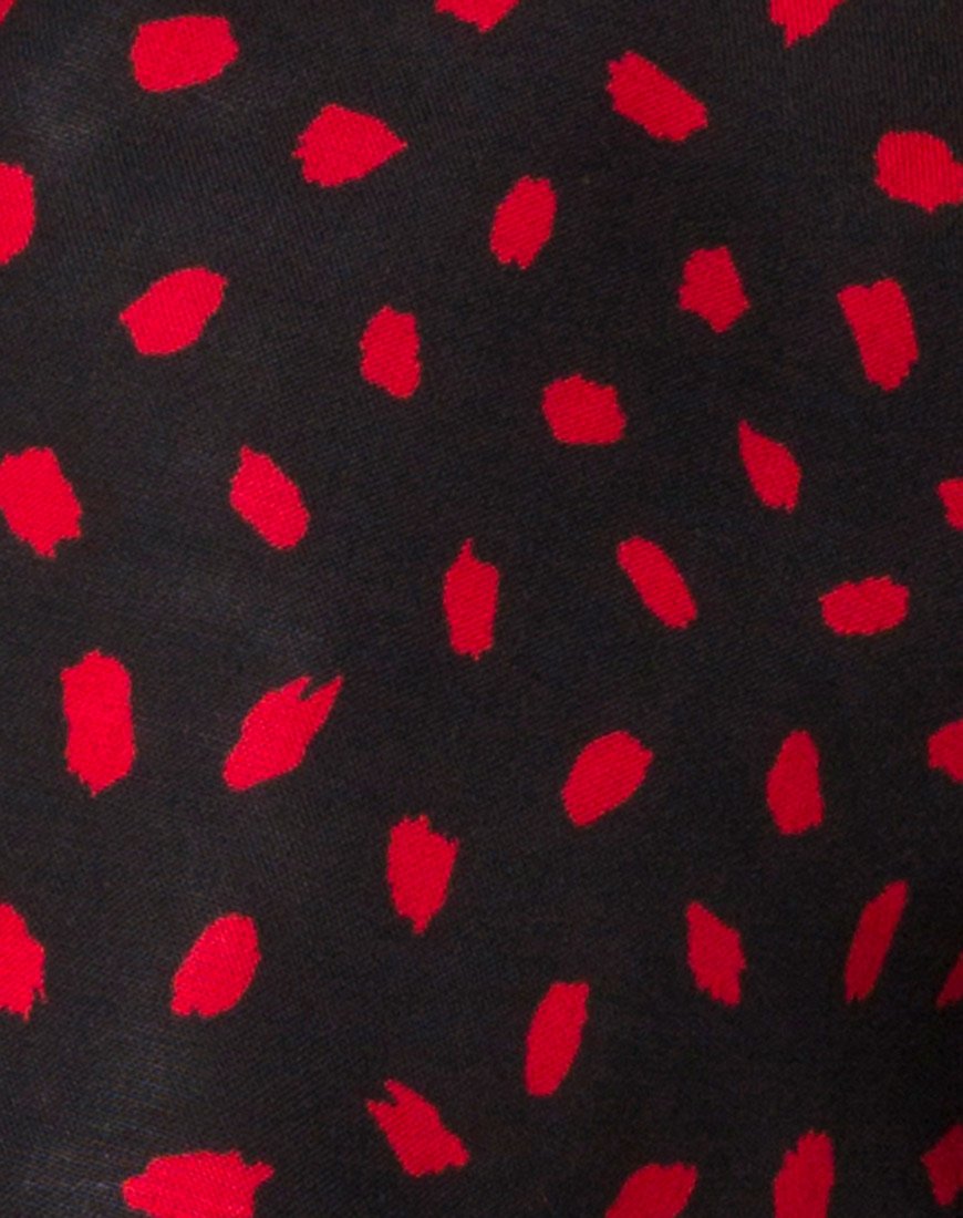 Image de Vinequa Top en Mini Diana Dot Noir et Rouge