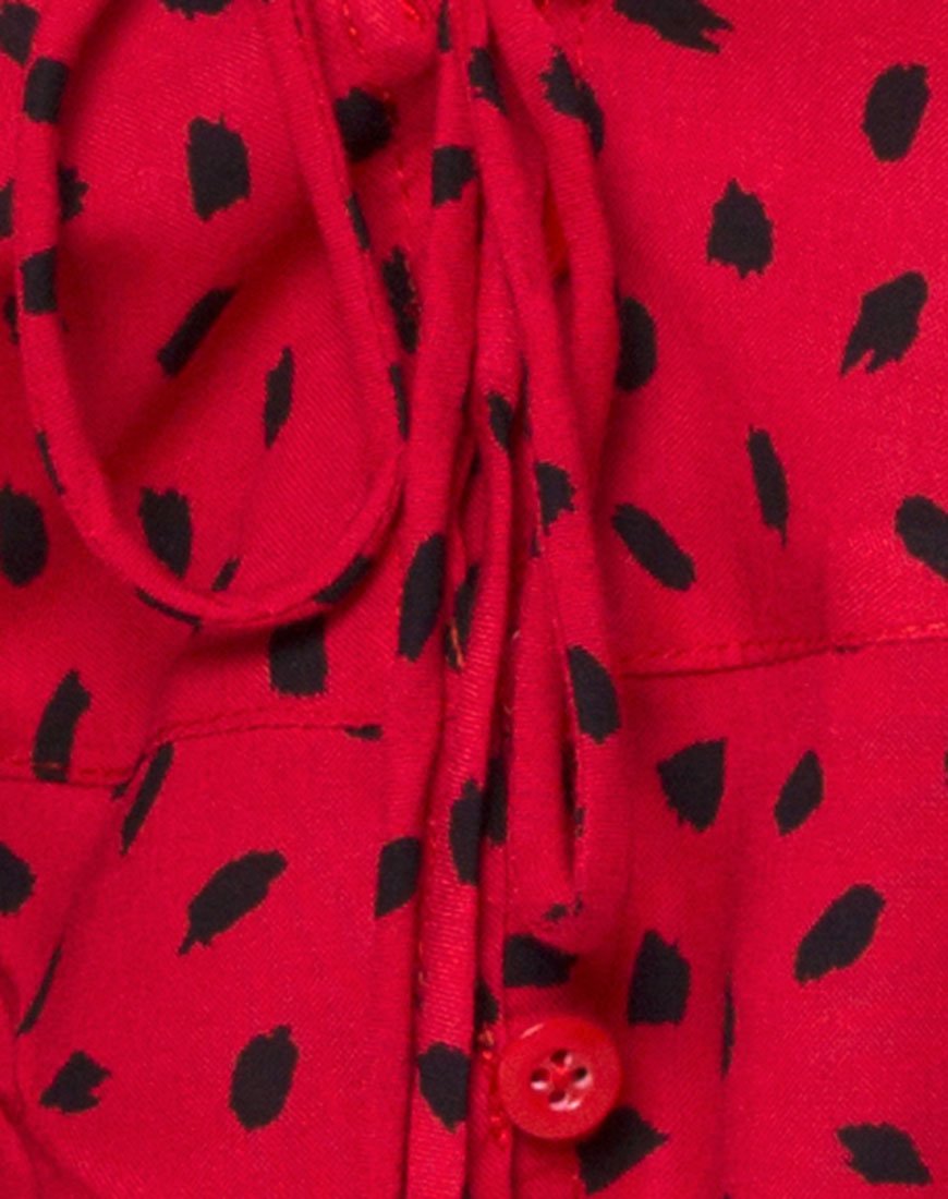 Image de Vinequa Top en Mini Diana Dot Rouge et Noir