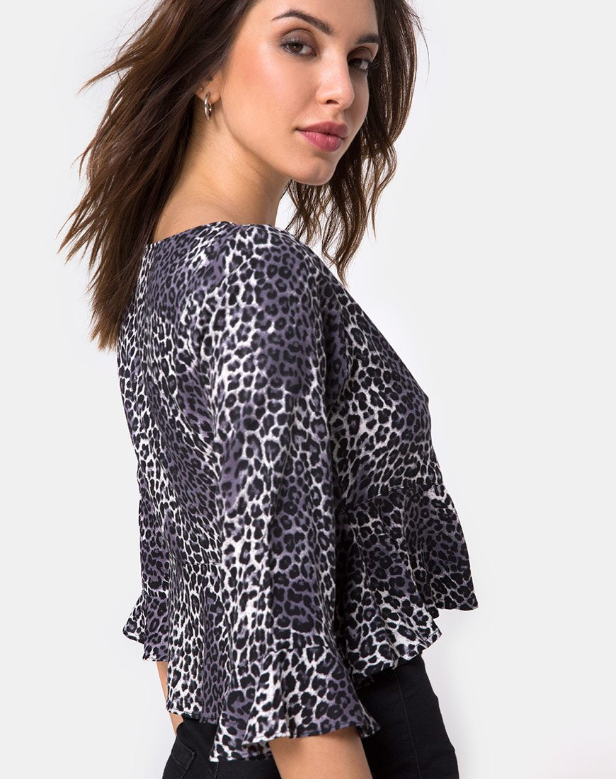 Top Vinequa en Rar Leopard Grey
