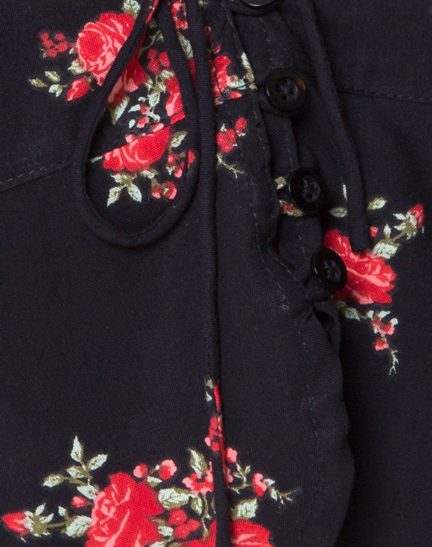 Image de Vinequa Top in Soi Rose Black and Red