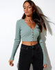 Image de Viney Cardigan en Rib Olive