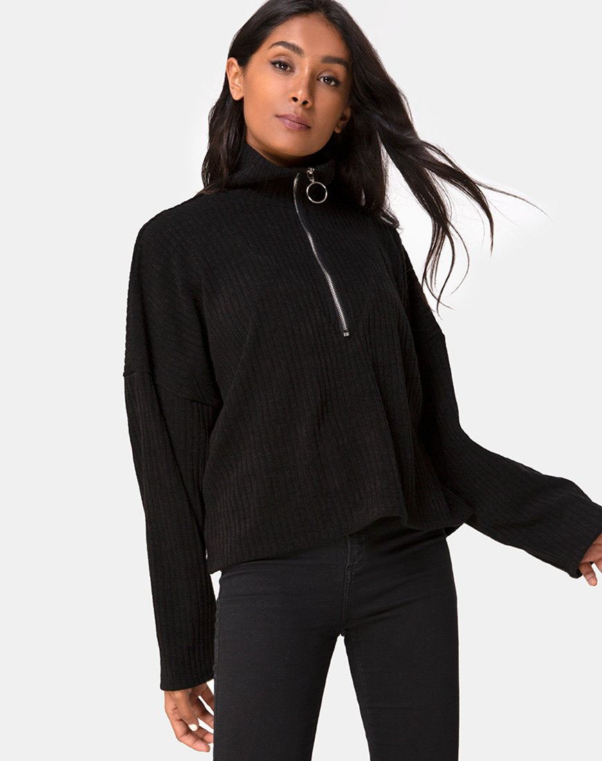 Image de Vinnie Jumper in Knit Black