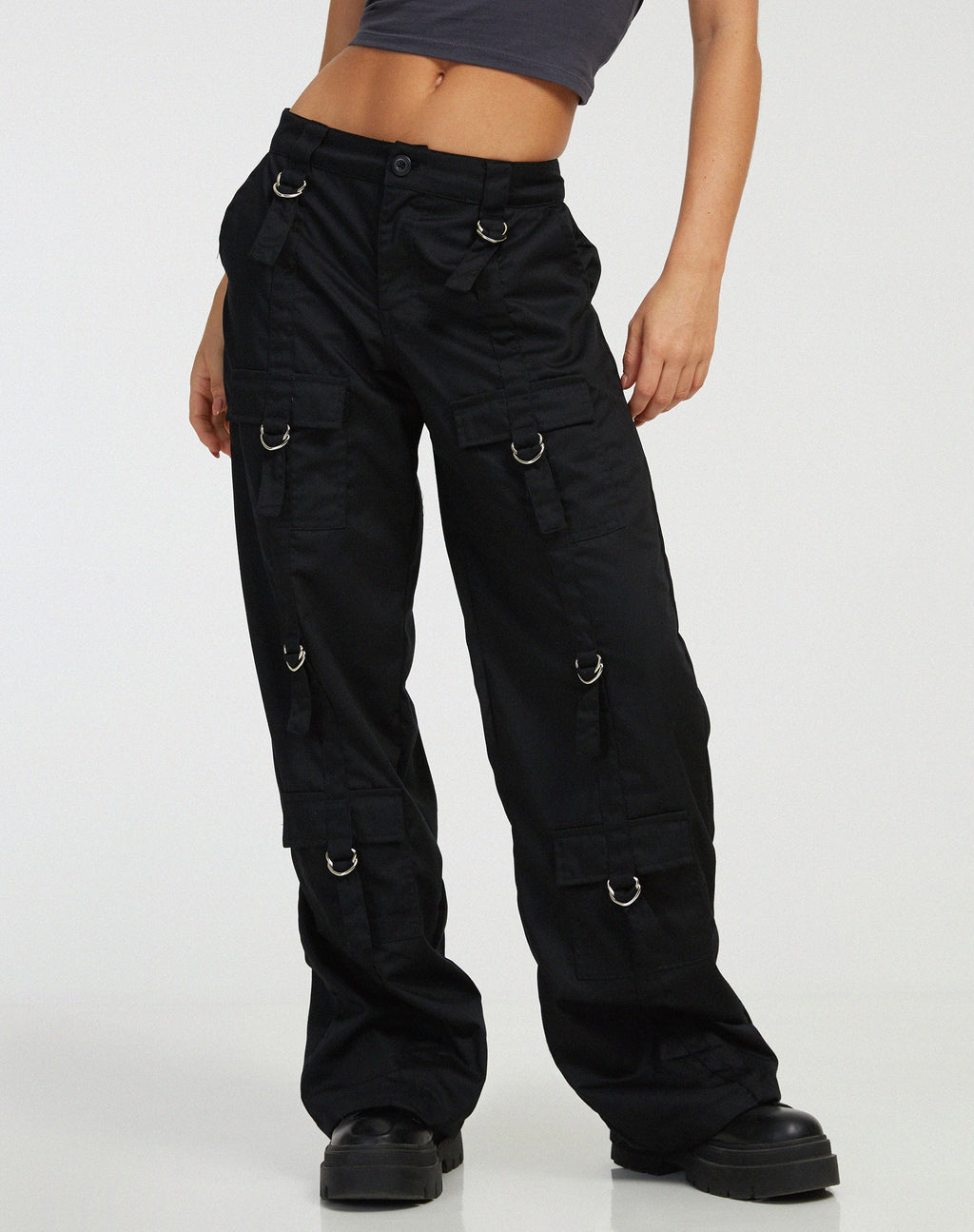 Pantalon cargo Vinsa en noir